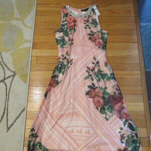 Anthropologie Pankaj and Nidhi Butterfly Garden Midi Dres- Size 6 -NWT-Lined
